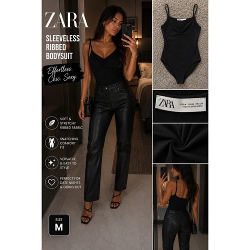 Body zara nero - nero, maniche