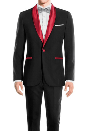 Uomo nero con rosso bavero - uomo,
