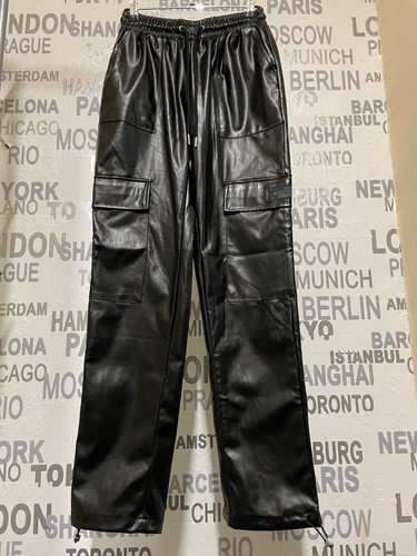 Pantaloni cargo ecopelle da - ecopelle,