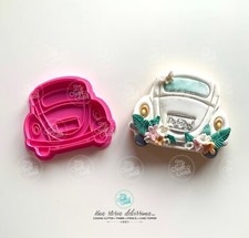 auto matrimonio maggiolone sposi 7,5cm circa cookie cutter formina biscotti