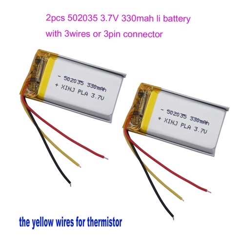 2pcs 330mah polimero lipo - 2pcs,