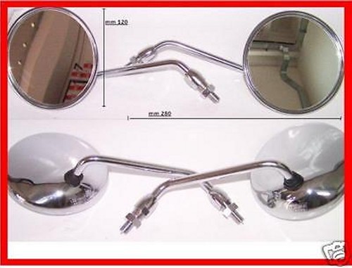 Coppia specchi moto cromati - moto,
