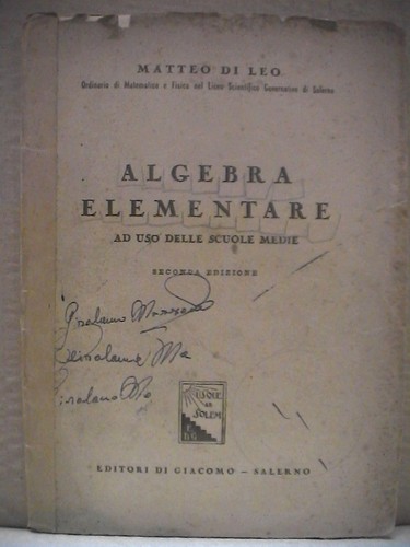 Vecchio libro scuola - di,