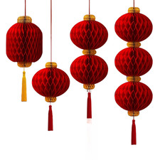 Lanterne di Carta Rosso per