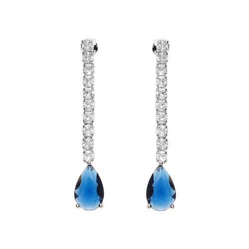 Orecchini goccia blu - ,