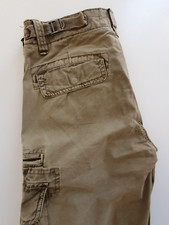 Bershka Pantalone Uomo Cargo Beige Militare Tasconi 44 Cotone