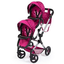 Carrozzina per bambole gemelle