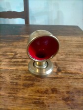 manica a vento in ottone con basamento epoca, forse proveniente da sottomarino