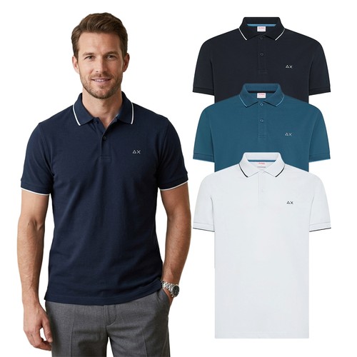 Sun68 polo shirt uomo piquet - t-shirt,