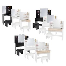 Toeletta per trucco con / senza illuminazione LED tavolo specchio e cassettiera