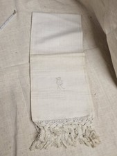 Asciugamani canapa lino frange  94+7+7×59 C.R. B29 (3) HempTowel Serviette ^