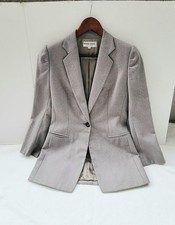Giorgio Armani Le Collezioni Blazer Vintage Misto Lana Grigio Taglia 2 Donna 