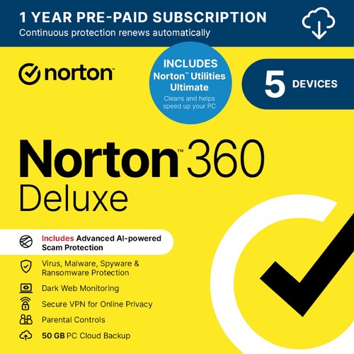 Norton 360 deluxe - av, +