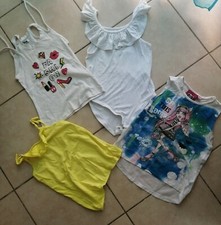 Lotto Stock Abbigliamento Bambina 4 Pezzi body canotta 6 7 8 anni