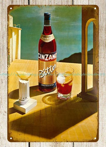 Insegna latta metallo - , amaro
