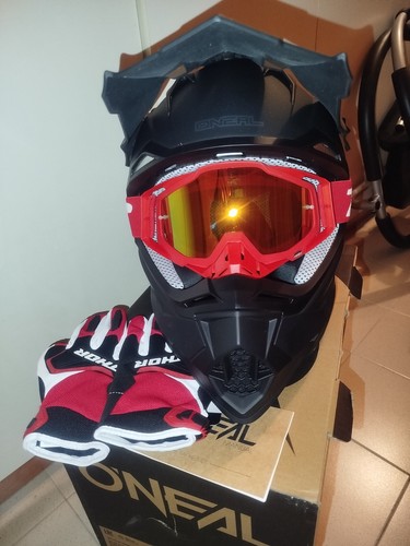 Casco neal nero motocross - casco,
