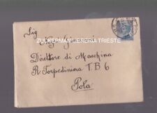 intero postale busta vuota POLA direttore macchina R. TORPEDINIERA T.B.6