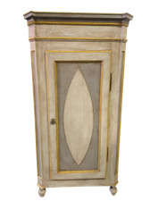 Antica credenza ad angolo angoliera  laccata epoca XX secolo