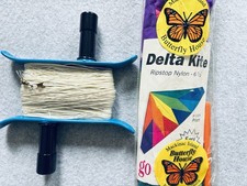 Vintage 1998 Delta Kite Ripstop Nylon "Go Fly A Kite" #12208 Prism Rainbow 6,5'