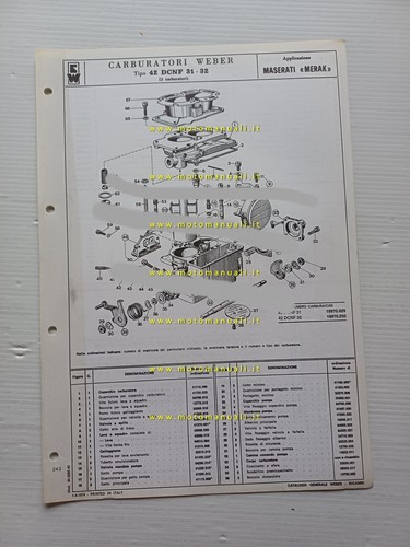 Weber carburatore dcnf - carburatore, 42