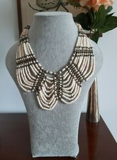 COLLANA VINTAGE - PERLINE/CONTERIE COLOR PELLE D'ANGELO, ETNICO, AZTECO