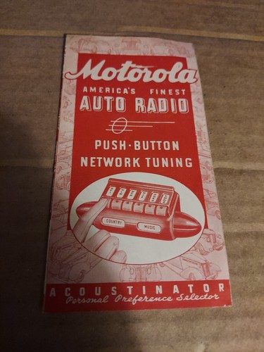 Brochure vintage motorola - brochure,