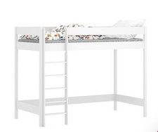 letto a soppalco singolo bianco