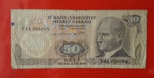 BANCONOTA 50 LIRE 1970 TURCHIA
