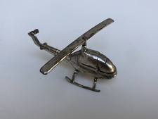 Microfusione elicottero in miniatura in argento 800 vintage