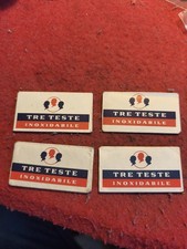 Antiche LAMETTA DA BARBA TRE TESTE Inossidabile Vintage