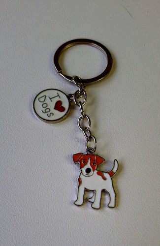 Jack russell keyring - russell,