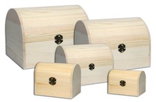 5 bauli in legno porta oggetti scatola per decoupage fai da te portagioie regalo