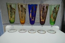 5 bicchieri veneziani calice flut (oro uranio)