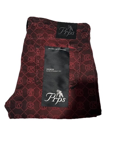Jeans prps demon - demon, rosso