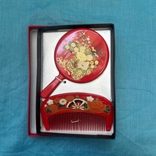 Set pettine a ventaglio rosso