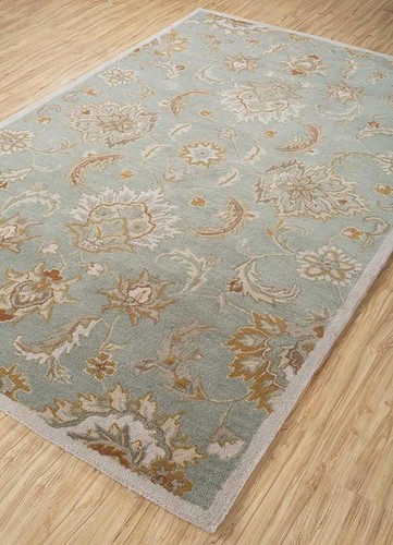 Tappeto floreale trapuntato - , a