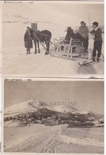 RIVISONDOLI: 1931  Neve, Slitta e Panorama  2 piccole foto