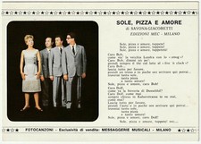 QUARTETTO CETRA - SOLE, PIZZA E AMORE -38941-