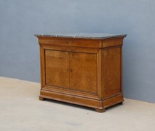 Credenza Luigi Filippo capuccina in radica di tuia con piano in marmo, '800!