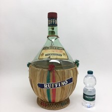 1950 ENORME VECCHIO FIASCO DA 10 LITRI PER VINO CHIANTI RUFFINO PONTASSIEVE