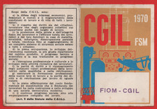 TESSERA SINDACATO ANNO 1970