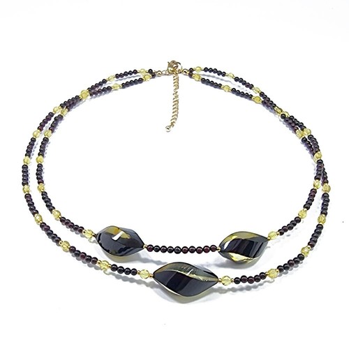 Collana multicolore ambra
