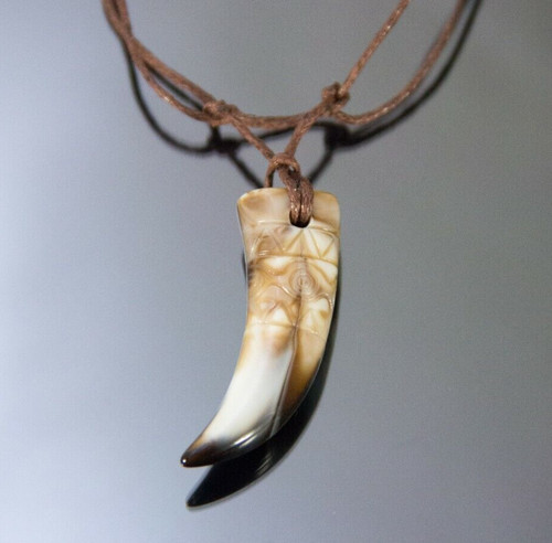 Collana dente lupo finta - collana,