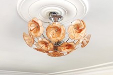 Lampadario vintage anni 80 in
