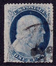 US Scott 24, 1857 Franklin, 1c