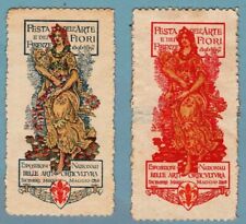 EI0062 Poster Francobollo Italia - Firenze 1896 Festival dell'Arte e dei Fiori - SOTTILE