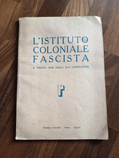 FASCISMO L'ISTITUTO COLONIALE
