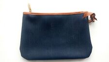 Pochette borsa blu Salvatore Ferragamo vintage '90 pelle LOGO Made Italy Clutch