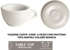 Table Top Tazzine Caffe' cf 6 pezzi con Piatto cc 0,6 Napoli TAB1196-6