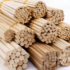 20/100x Bastoncini di bambù rotondi lunghezza 30 cm fai da te modello da costruzione bastoncini materiale vuoto